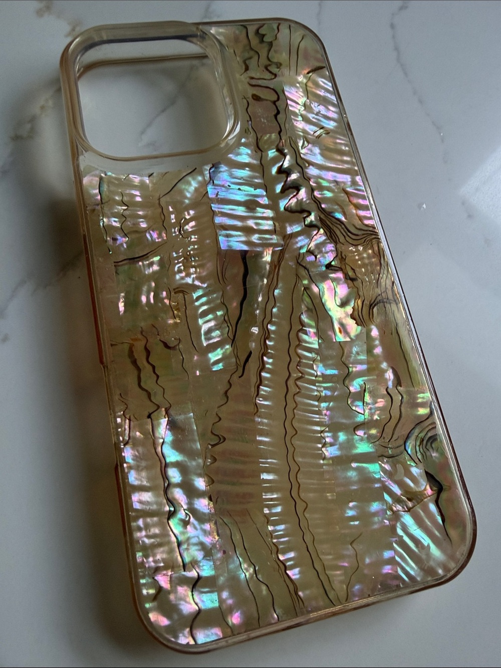 Genuine pearl Iridescent Pearl Shell 16 pro max Phone Case